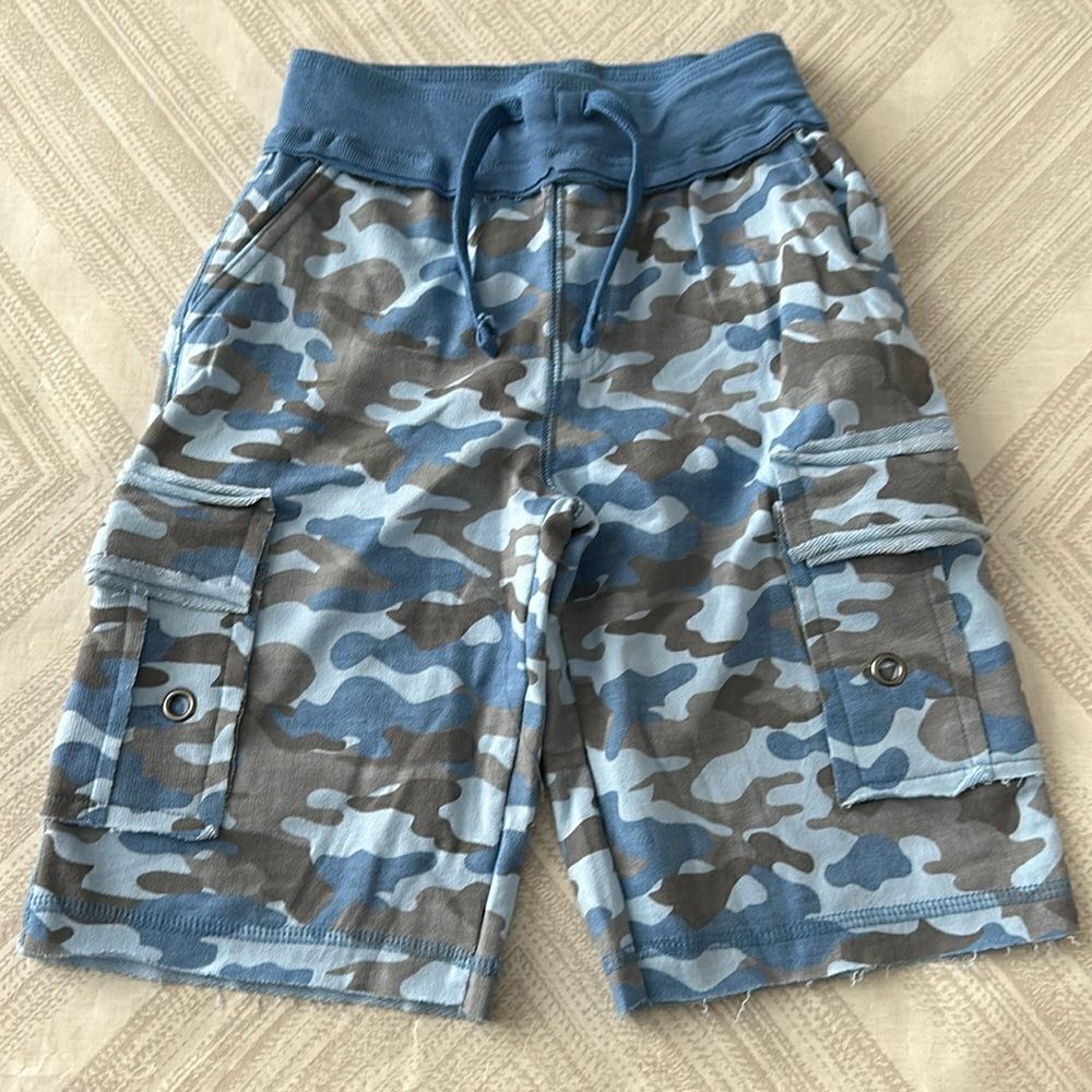 Mish Boys Blue & Grey Camouflage Sweat Shorts